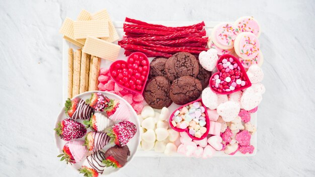 Foto tabla de quesos con dulces