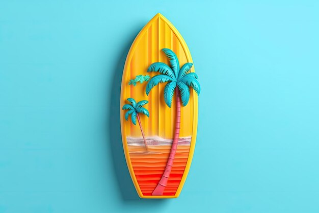 Tabla de surf en 3D