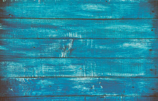 Foto tablas horizontales azules retro de madera