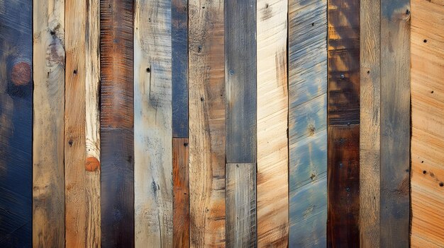 Tablas de madera con diversas texturas y colores