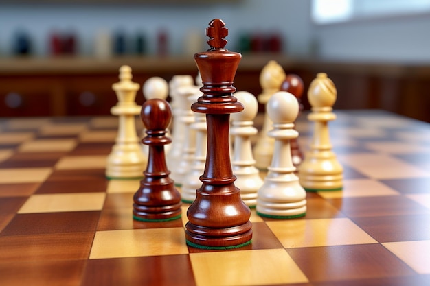 Foto tablero de ajedrez clásico