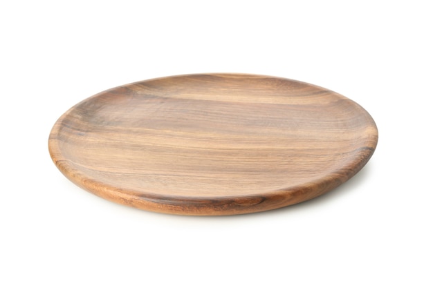 Tablero de cocina de madera aislado en blanco