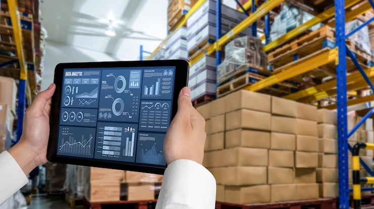 Foto el tablero de datos de negocios proporciona análisis de inteligencia de negocios con comodidad