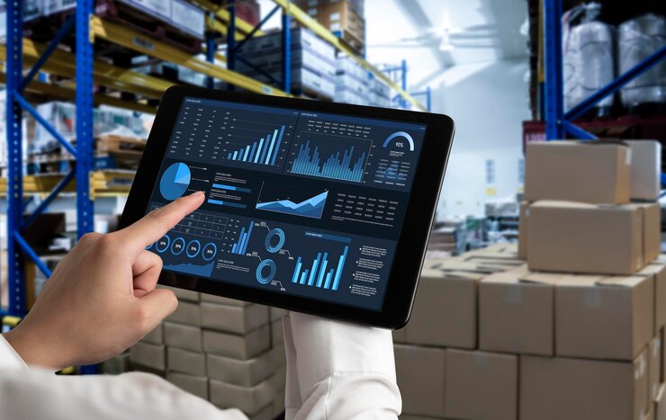 Foto el tablero de datos de negocios proporciona análisis de inteligencia de negocios con comodidad