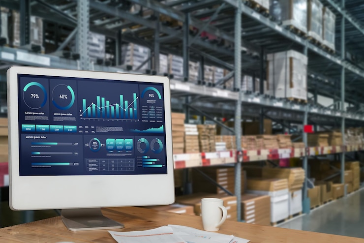 Foto el tablero de datos de negocios proporciona análisis de inteligencia de negocios con comodidad