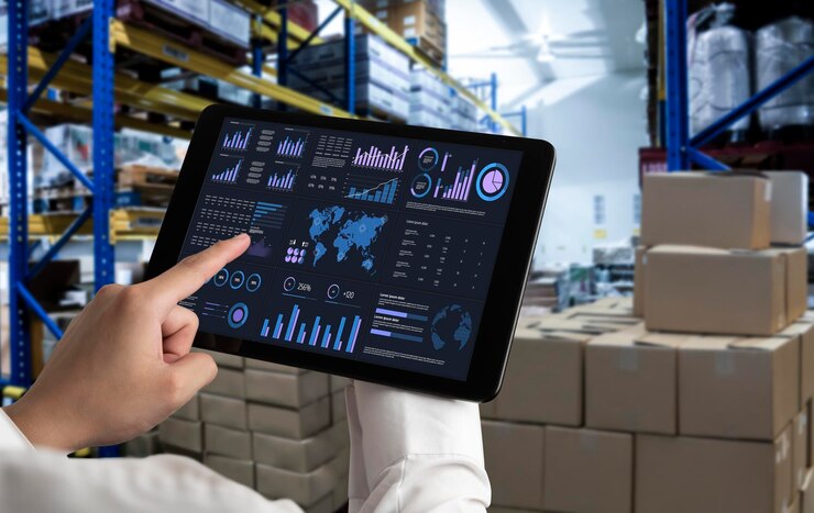 Foto el tablero de datos de negocios proporciona análisis de inteligencia de negocios con comodidad
