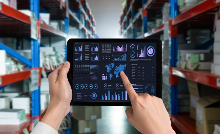 Foto el tablero de datos de negocios proporciona análisis de inteligencia de negocios con comodidad