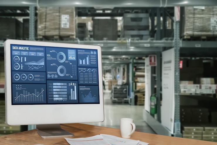 Foto el tablero de datos de negocios proporciona análisis de inteligencia de negocios con comodidad