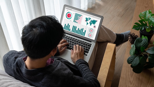 El tablero de datos de negocios proporciona analíticos de inteligencia de negocios modernos