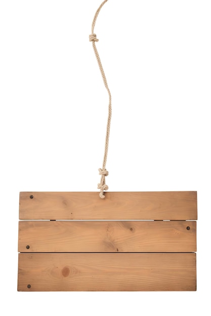 Tablero de madera colgado de una cuerda IA generativa