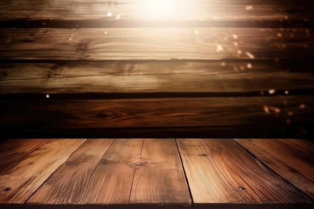 Tablero de madera con estilo retro y efecto de rayo de sol para motivar e inspirar el estado de ánimo