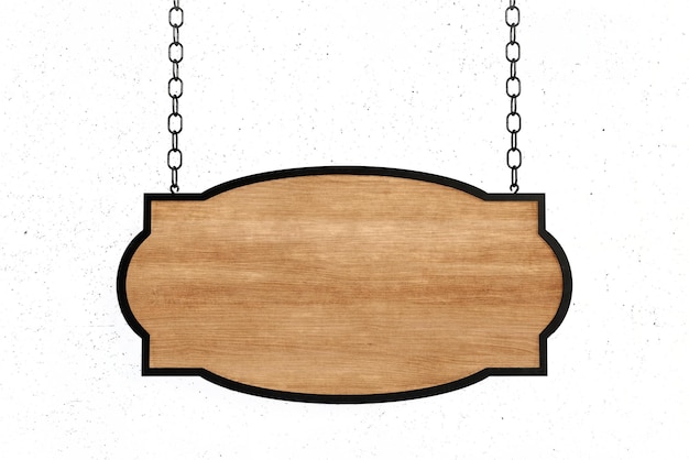 Tablero de madera vacío cartel de madera en blanco
