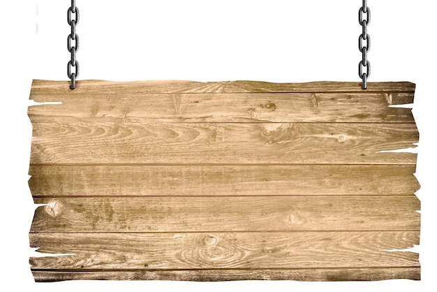 Tablero de madera vacío cartel de madera en blanco