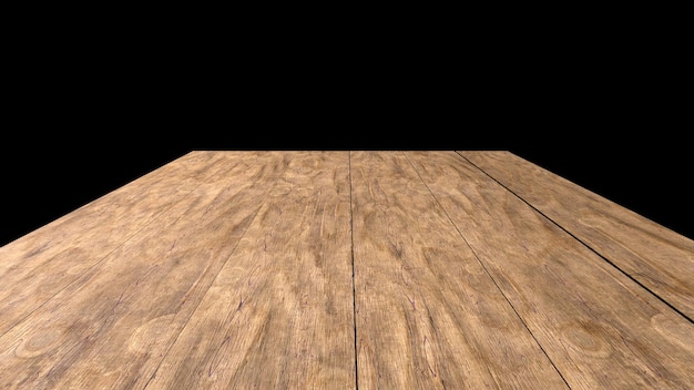 Tablero de textura de madera vacía o vista superior de la mesa fondo aislado