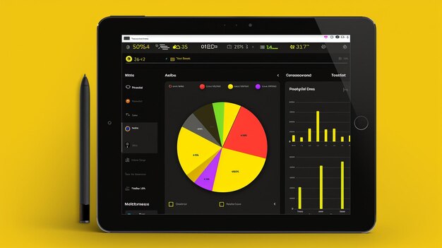 Foto tablero de visualización de datos 3