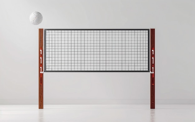 Tablero de visualización de puntuación de voleibol en acción sobre fondo blanco