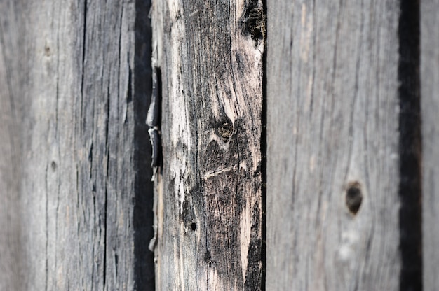 Tableros de madera envejecidos agrietados