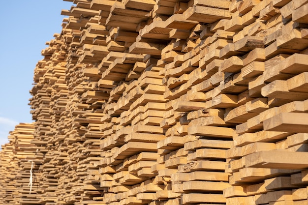 Tableros de madera madera madera industrial madera madera de pino pila de tableros de madera en bruto natural en el sitio de construcción materiales de construcción de madera industrial