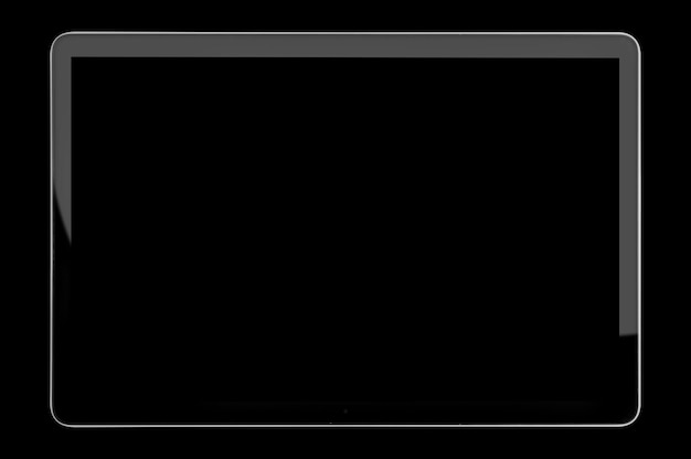 Tablet auf schwarzem Hintergrund