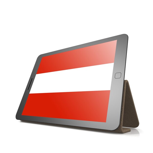 Tablet com bandeira da Áustria