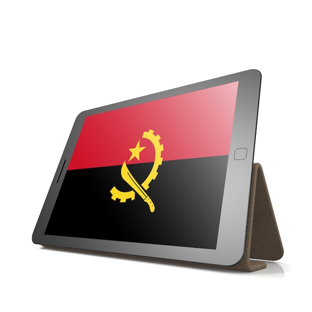 Tablet com bandeira de Angola