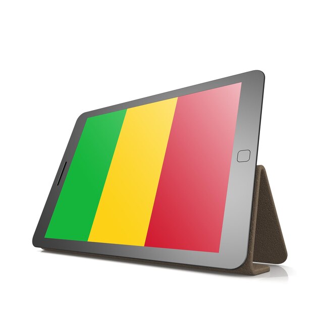 Tablet com bandeira do mali