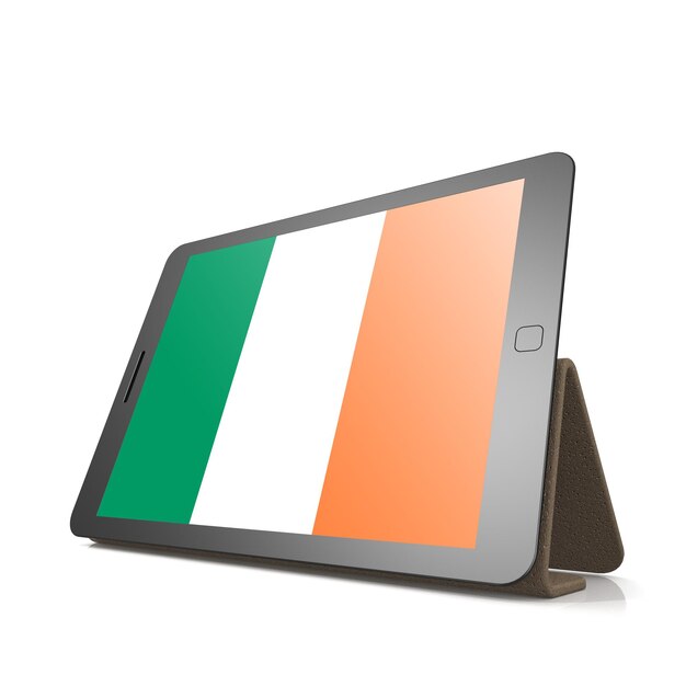 Tablet mit Irland-Flagge