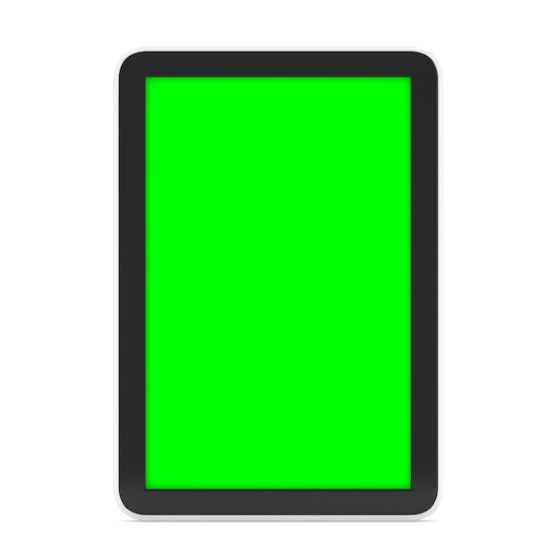 Tablet pc con pantalla verde chroma key