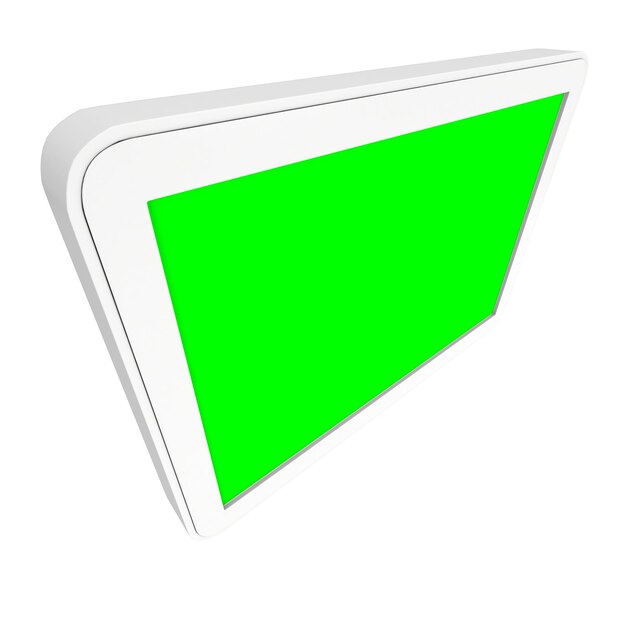 Tablet pc con pantalla verde chroma key