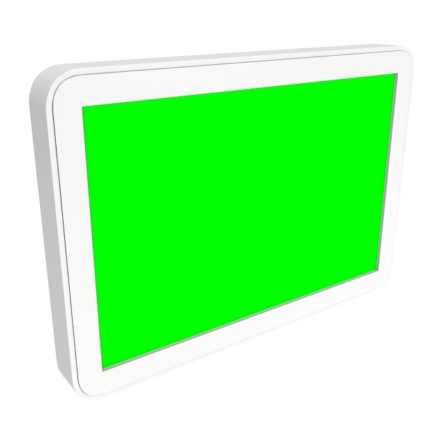 Tablet pc con pantalla verde chroma key