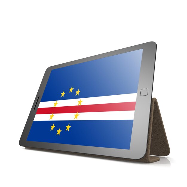 Tableta con bandera de Cabo Verde