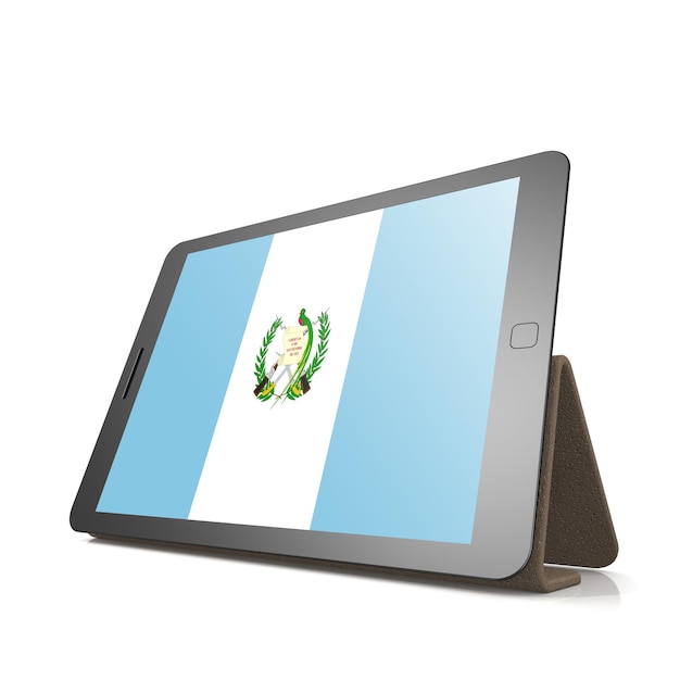 Tableta con bandera de guatemala