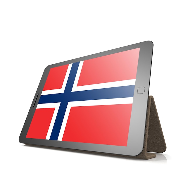 Tableta con bandera de noruega