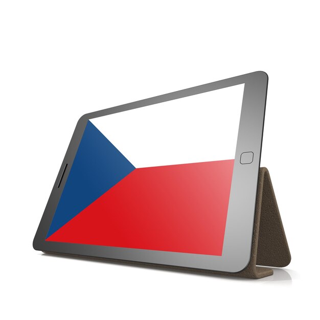 Tableta con bandera de la República Checa