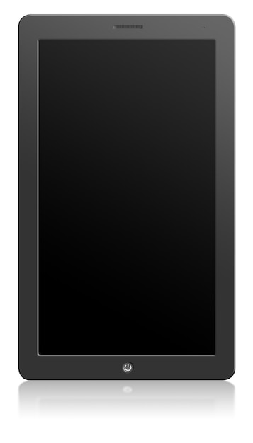 Tableta de computadora moderna con tamaño de pantalla en blanco 16 x 9.