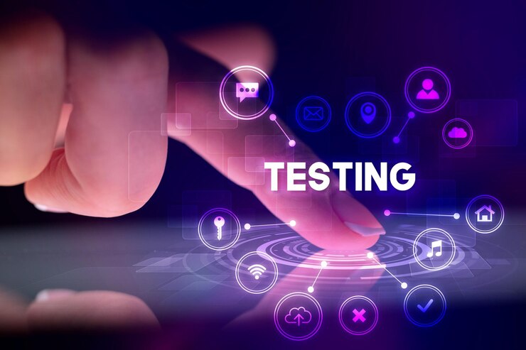 Foto tableta de toque de dedos con concepto de iconos de tecnología web