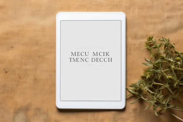 Tablett-Mockup mit leerem Bildschirm