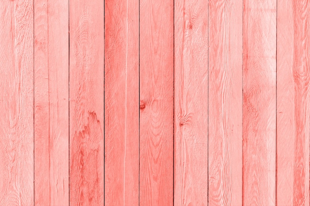 Tablones de madera pintados de color coral moderno del año 2019, fondo, textura