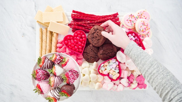 Foto tábua de queijos com doces