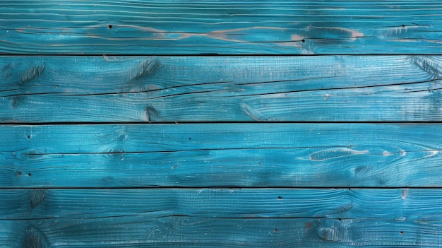 Tábuas de madeira pintadas de azul vibrante com textura natural de grãos de madeira adequadas para fundos e elementos de design
