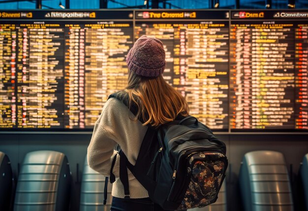 Foto tabuleiro de informação de voos de aeroportos internacionais