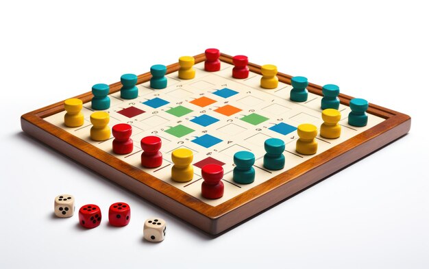 Tabuleiro de Ludo isolado em fundo transparente