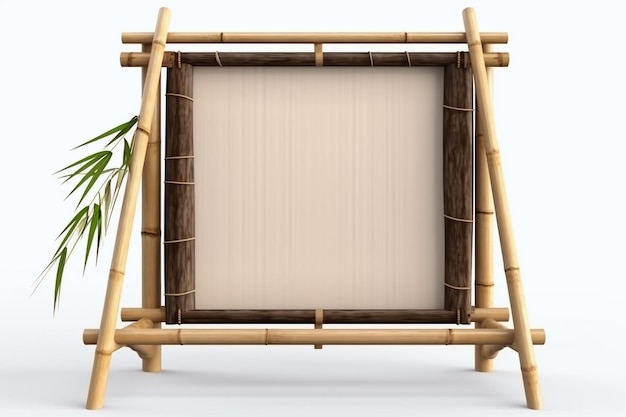 Foto tabuleta com bamboo frame ai generative