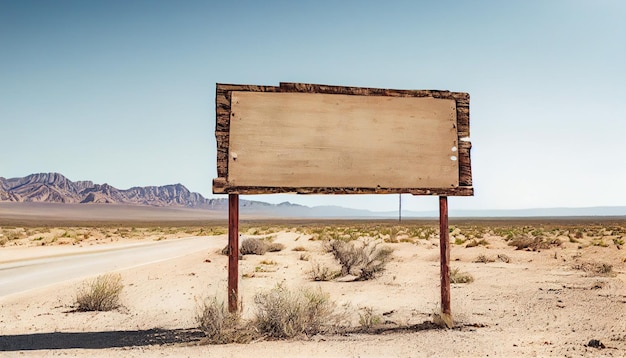 Tabuleta vazia no deserto generative ai