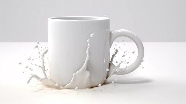 Taça de café branca com piada tecnológica Ai Generative