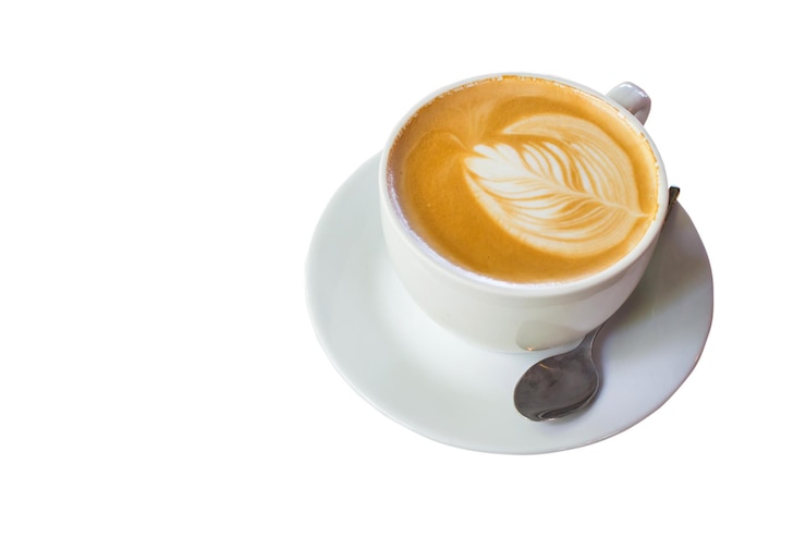 Foto taça de café contra fundo branco
