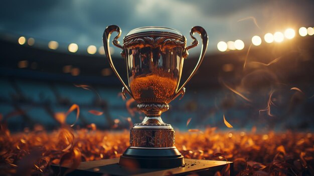 Taça do vencedor ao ar livre