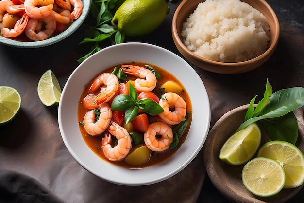 Foto tacaca, alimento típico da amazônia brasileira, feito com tucupi jambu e camarão