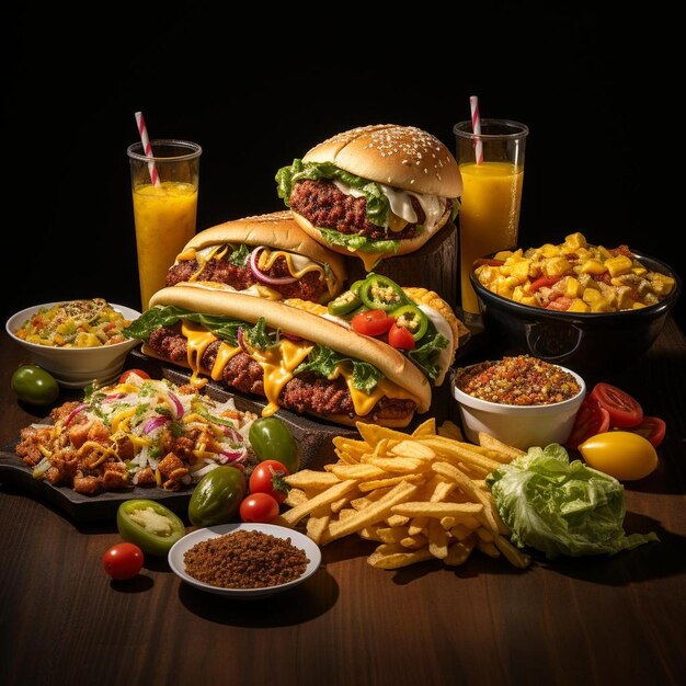 Taco Cravings Irresistível Fast Food Escolhas Melhor foto de Taco