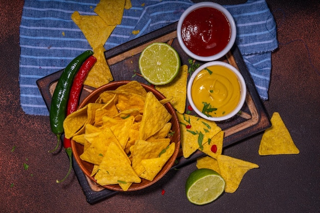 Taco nachos comida callejera mexicana